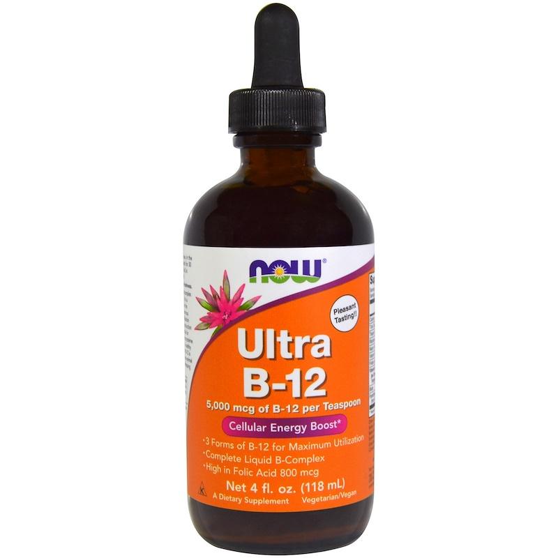 Now Foods, Ultra B-12, 5000 mcg, 4 uncje (118 ml)