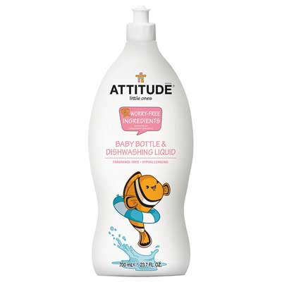 Mosófolyadék konyhai kiegészítőkhöz Folyadék ATTITUDE Eco-Baby 700 ml