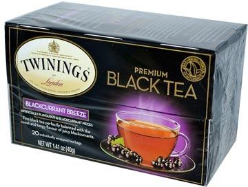 Twinings, Prémium fekete ribizli tea 20 teazsák, 40 g