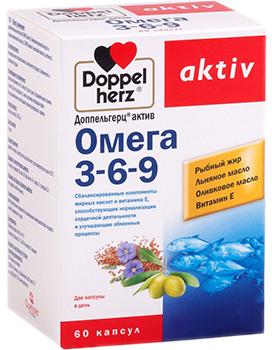 Doppelgerts Active Omega-3-6-9 kapsülleri, 60 adet.