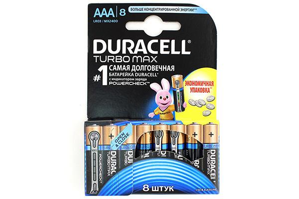 Duracell AAA Turbo MAX LR03-8BL, 8 adet.