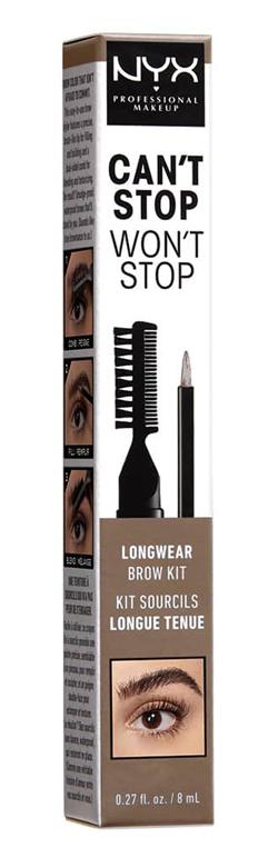 NYX Can't Stop Won't Stop Kit d'encre pour sourcils longue tenue