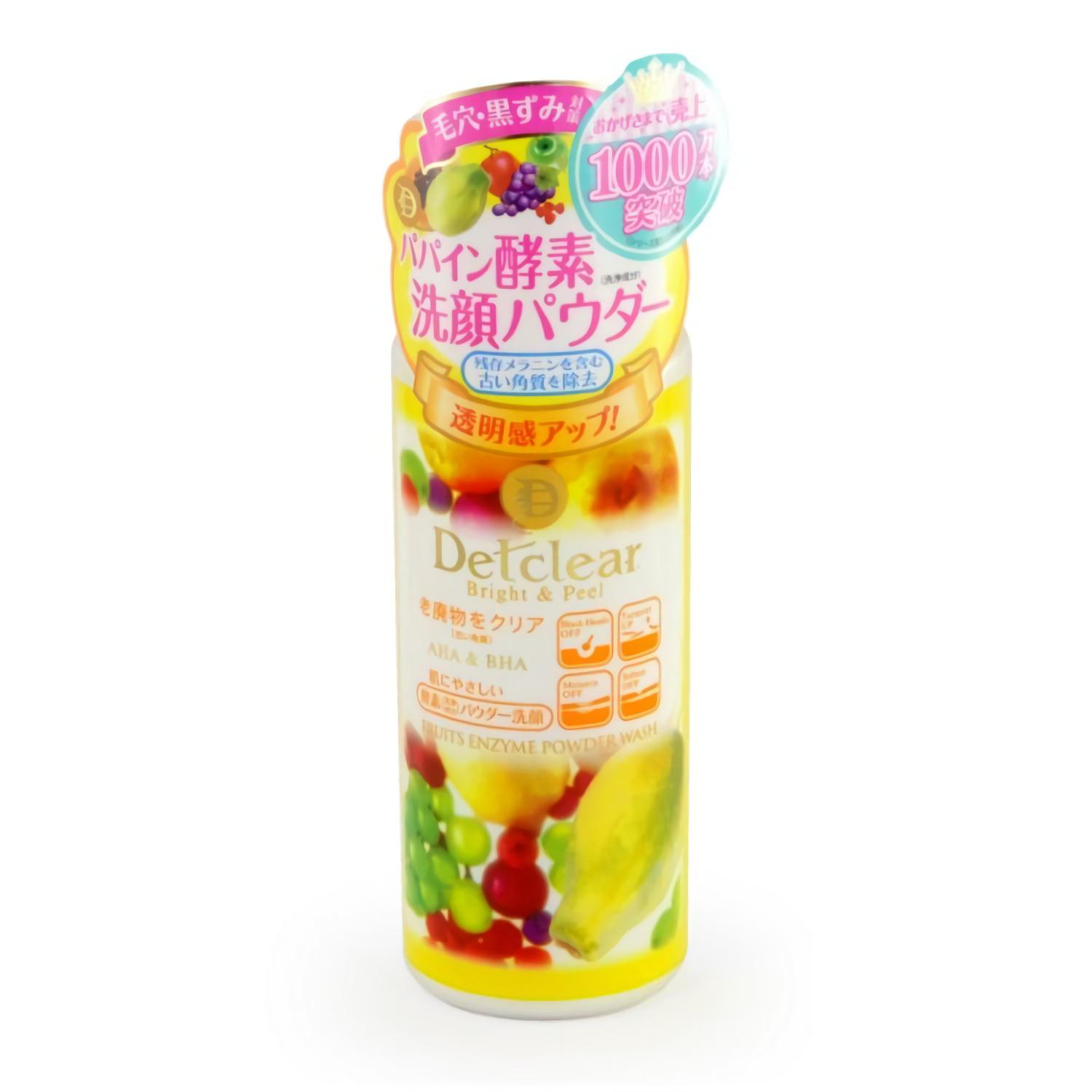 Meishoku Detclear Fruits Enzyme Powder Wash avec AHA et BHA